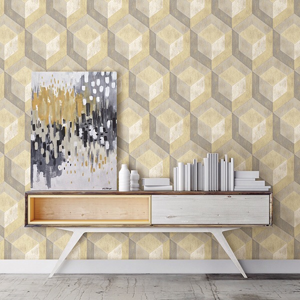 RUSTIC WOOD TILE HONEY GEOMETRIC