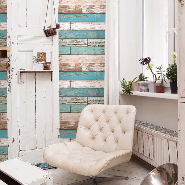 SCRAP WOOD TURQUOISE WEATHERED TEXTURE