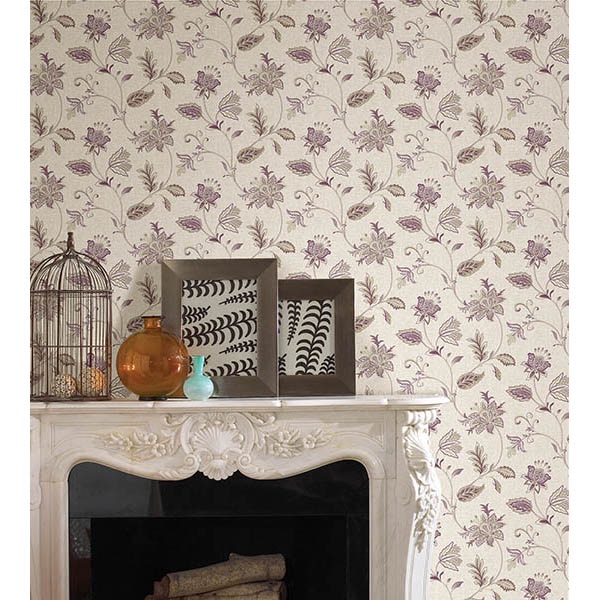 GEORGETTE BURGUNDY JACOBEAN