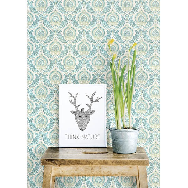 LULU GREEN DAMASK