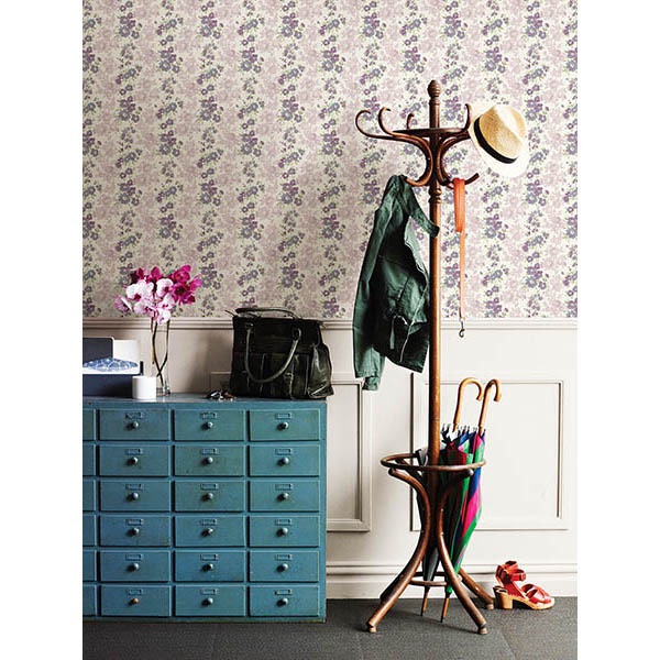 CHARLISE PLUM FLORAL STRIPE