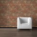 RUSTIC BRICK WALLPAPER RED 