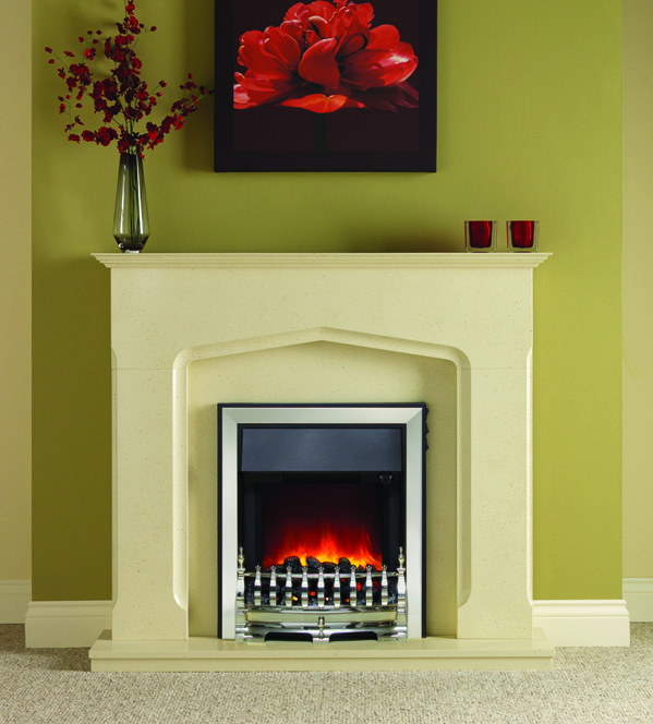 BRAMWELL ELECTRIC FIREPLACE CHROME