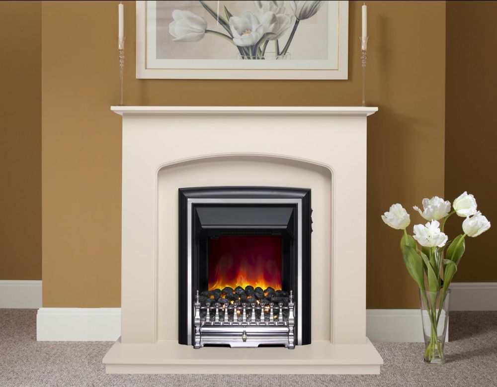 LUSSO ECO ELECTRIC FIREPLACE CHROME