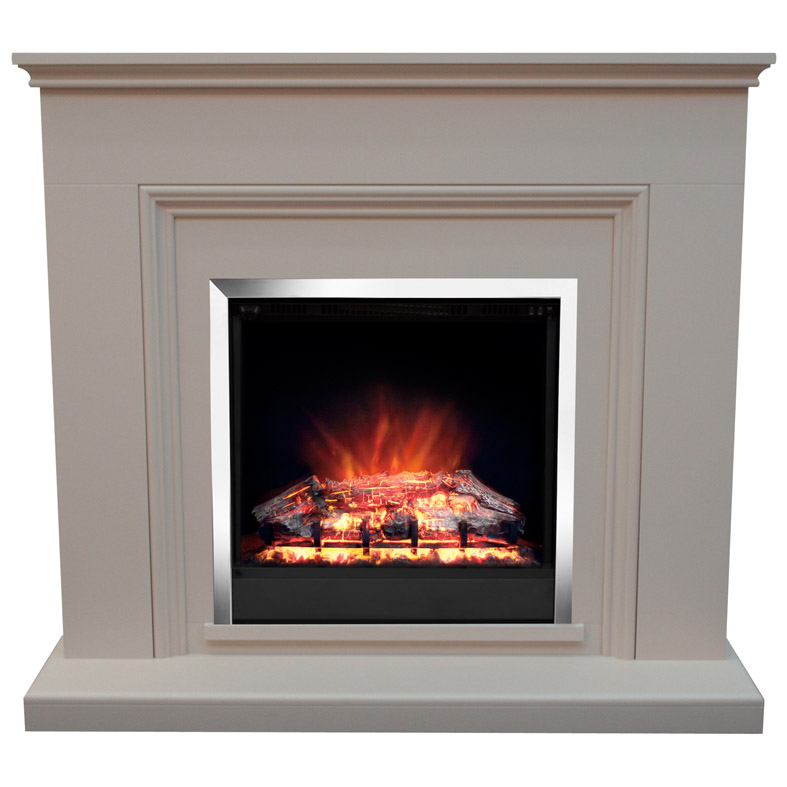 STANTON ELECTRIC FIREPLACE ALMOND STONE EFFECT