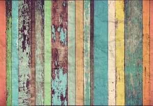 COLORED WOODEN WALL