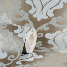 OMEGA DAMASK CHOCOLATE GLITTER WALLPAPER