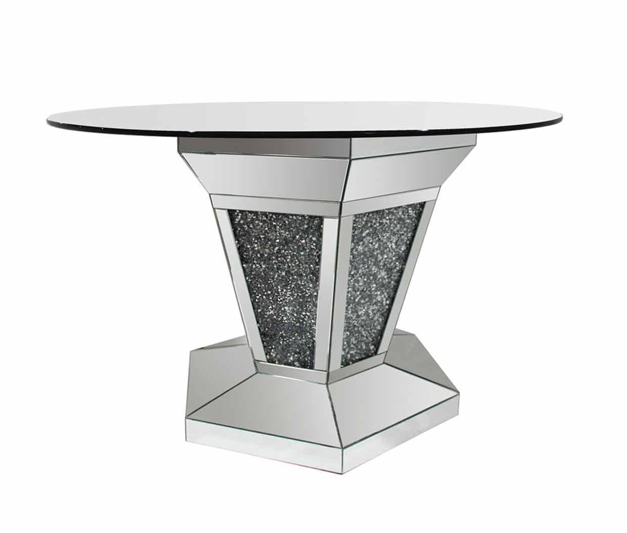 CRUSHED DIAMOND ROUND DINING TABLE