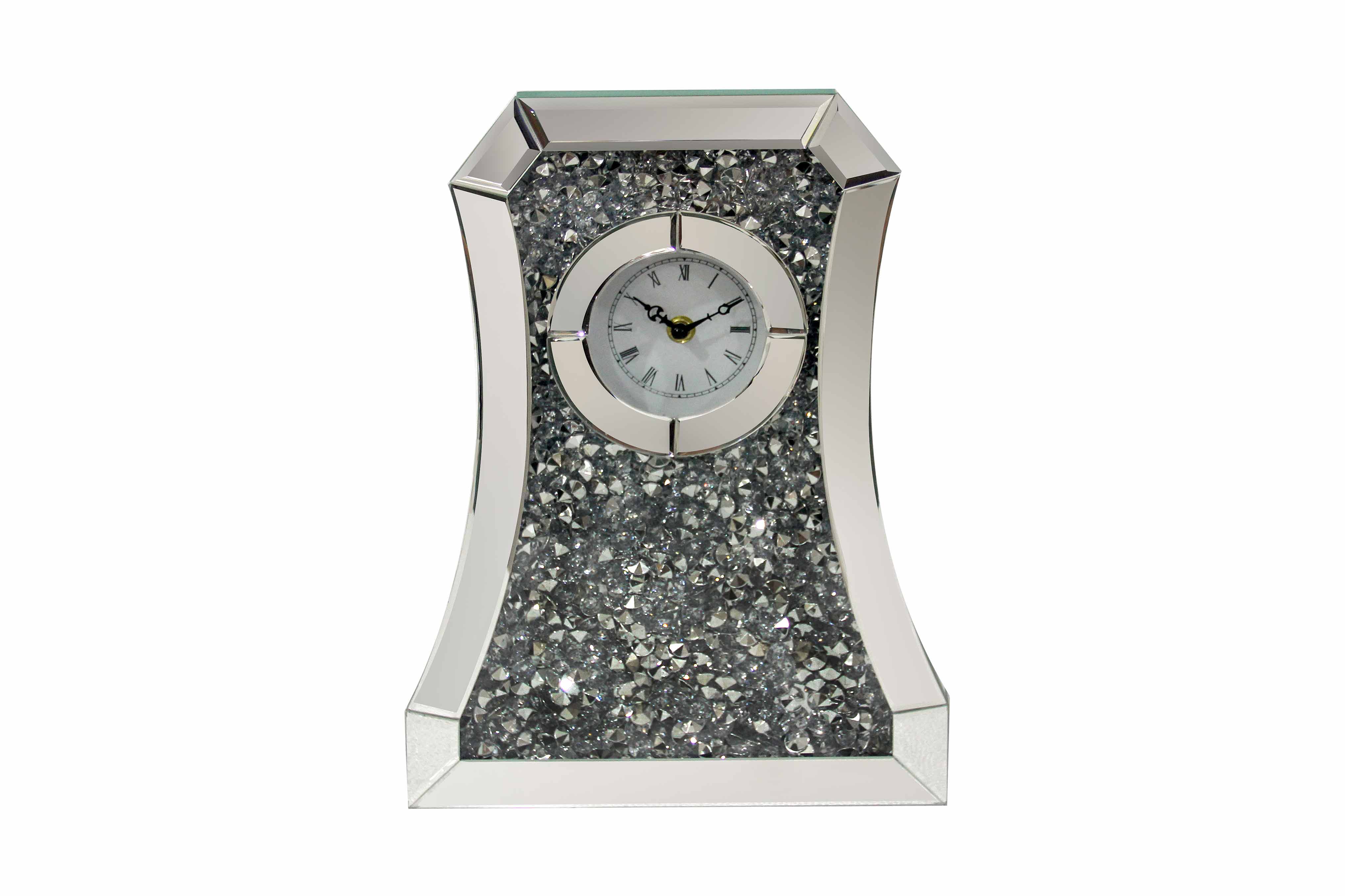 CRUSHED DIAMOND TABLE CLOCK