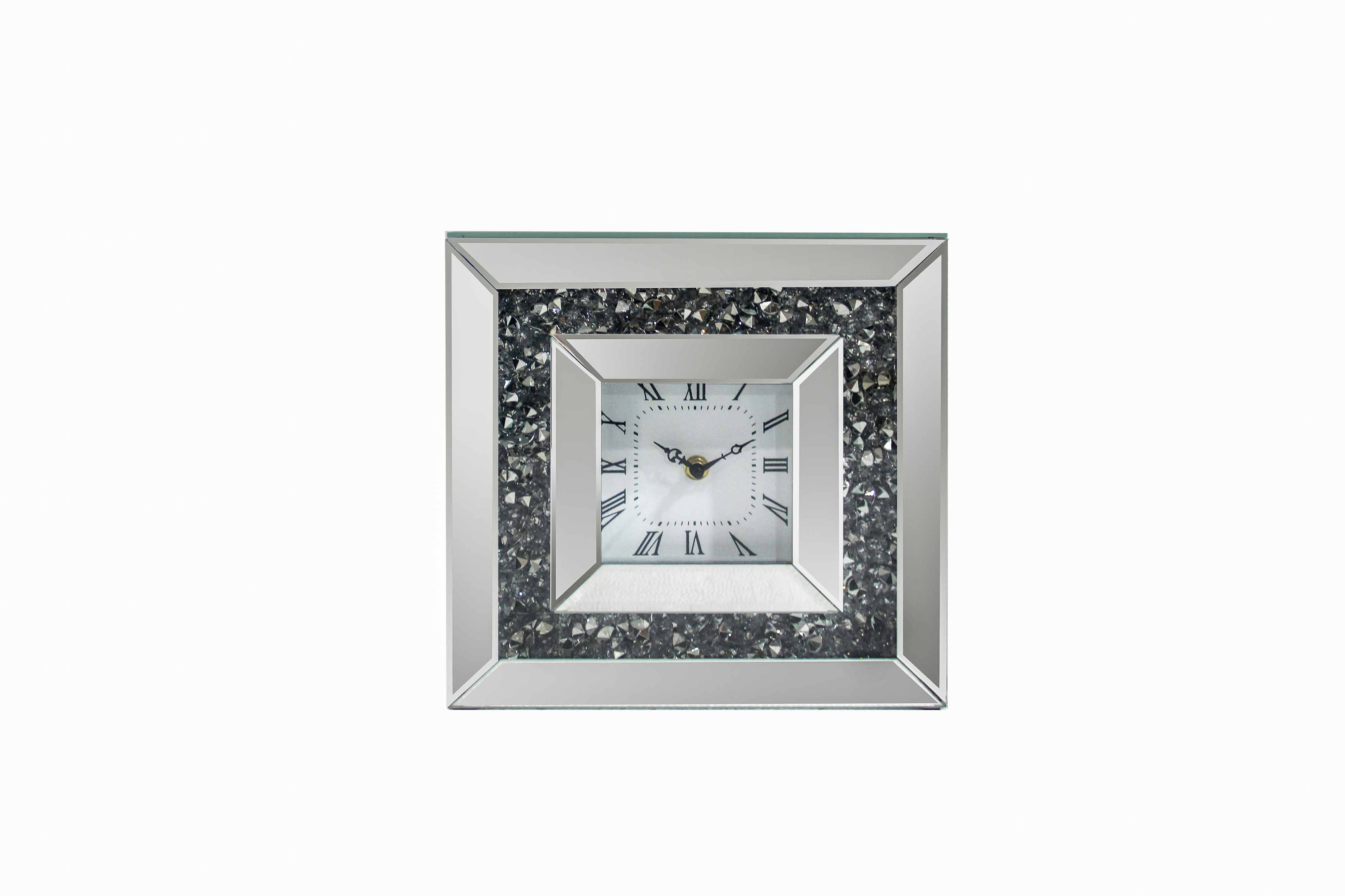 CRUSHED DIAMOND TABLE CLOCK