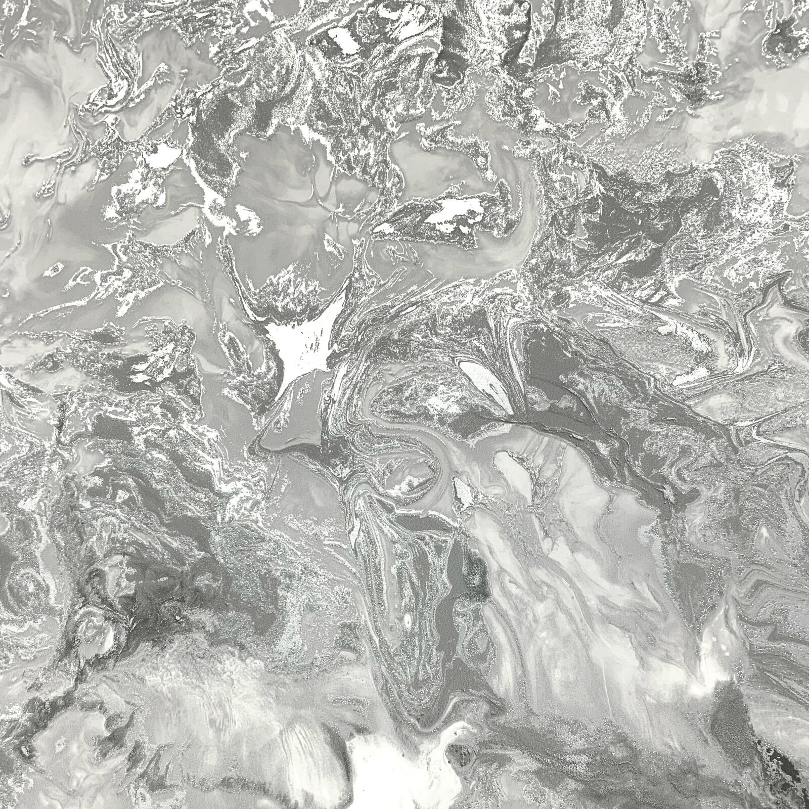 DEBONA LIQUID MARBLE SHIMMER SILVER GREY 3D EFFECT METALLIC WALLPAPER 6355