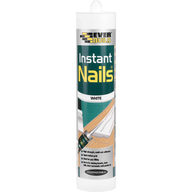 INSTANT NAILS SOLVENT FREE GRAB ADHESIVE 310ML WHITE