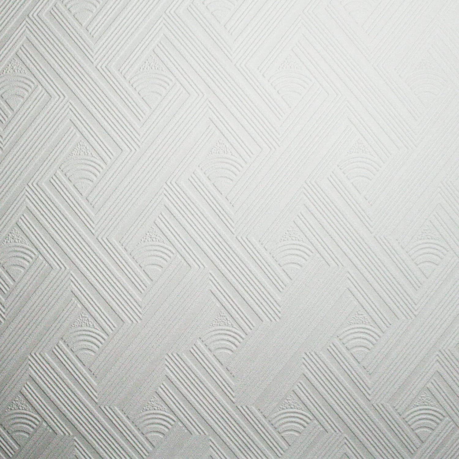 SUPERFRESCO PAINTABLE GEOMETRIC WHITE