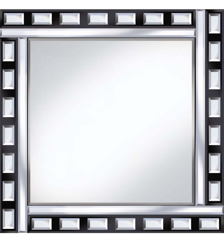 CLASSIC TILE MIRROR BLACK/SILVER 60X60