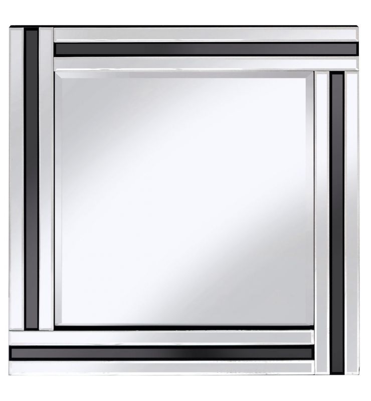 CLASSIC TRIPLE BAR MIRROR BLACK/SILVER 60X60