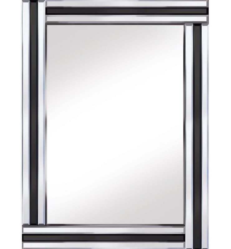 CLASSIC TRIPLE BAR MIRROR BLACK/SILVER 60X80