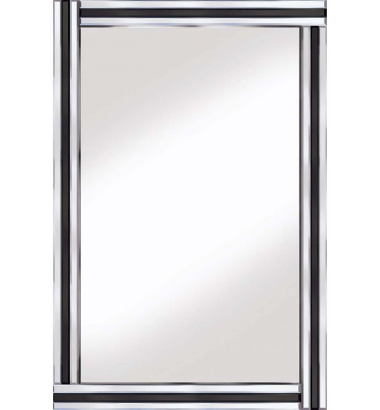  CLASSIC TRIPLE BAR MIRROR BLACK/SILVER 120X80