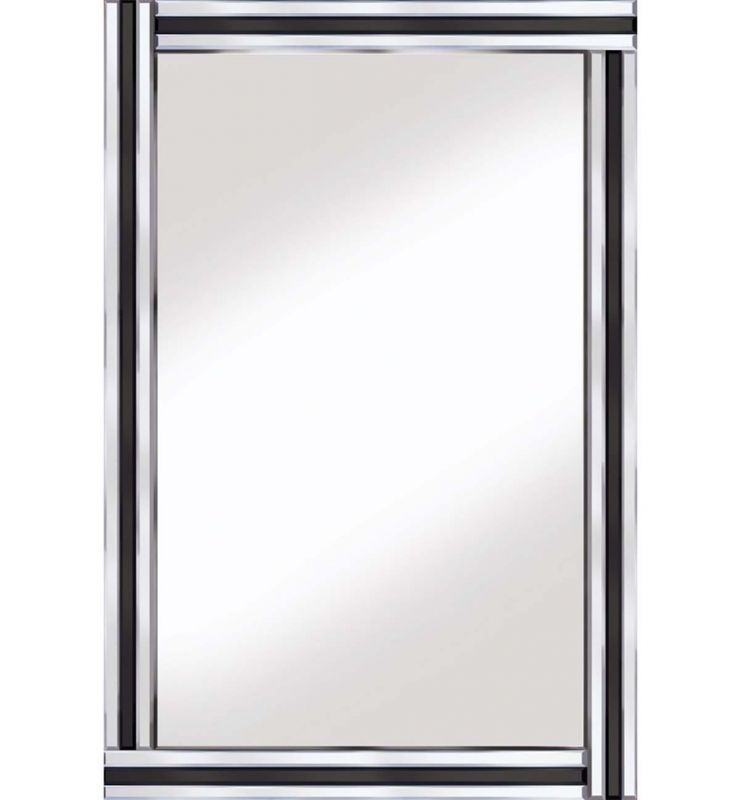  CLASSIC TRIPLE BAR MIRROR BLACK/SILVER 120X80