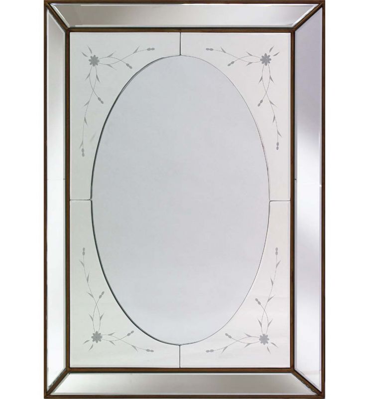  DECORATIVE 3D MIRROR SILVER 60X80