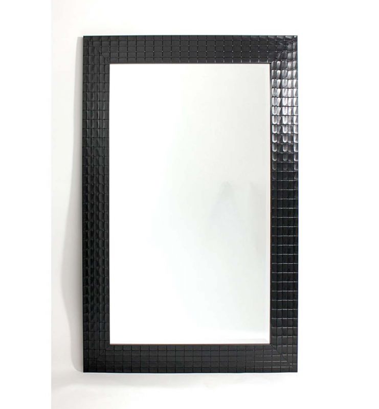 CONTEMPORARY CHECK MIRROR BLACK120X80